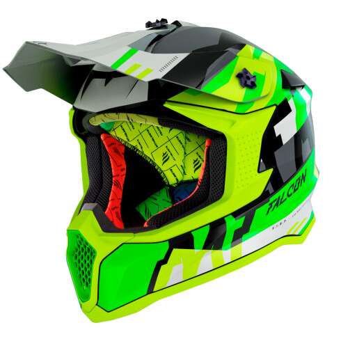 Мотокрос каска MT FALCON ARYA MATT FLUO YELLOW - Image 2