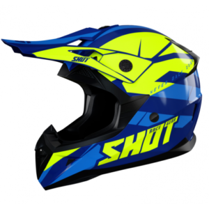 Мотокрос каска SHOT Pulse Revenge Navy Neon Yellow Blue Glossy