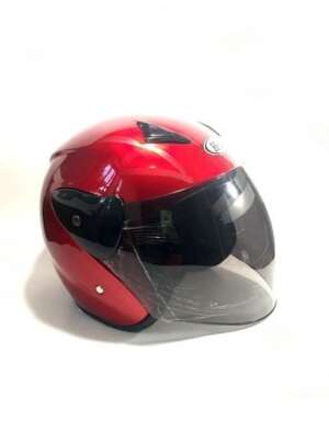 Каска за скутер затъмнен визьор