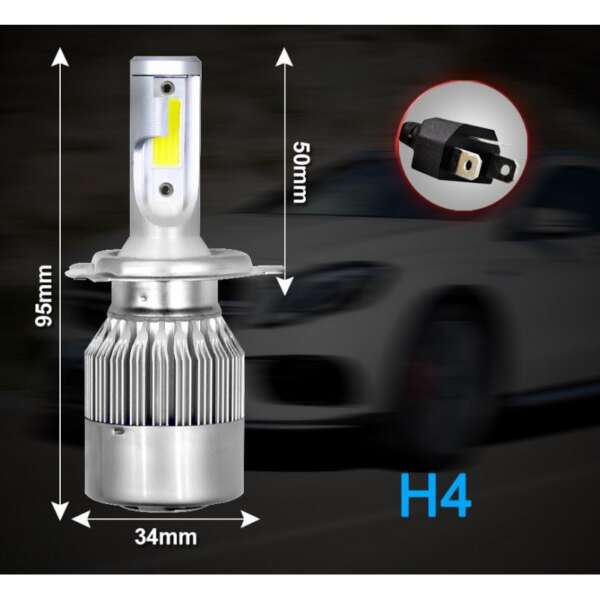LED крушки за фарове C6 H4 за къси и дълги - Image 2