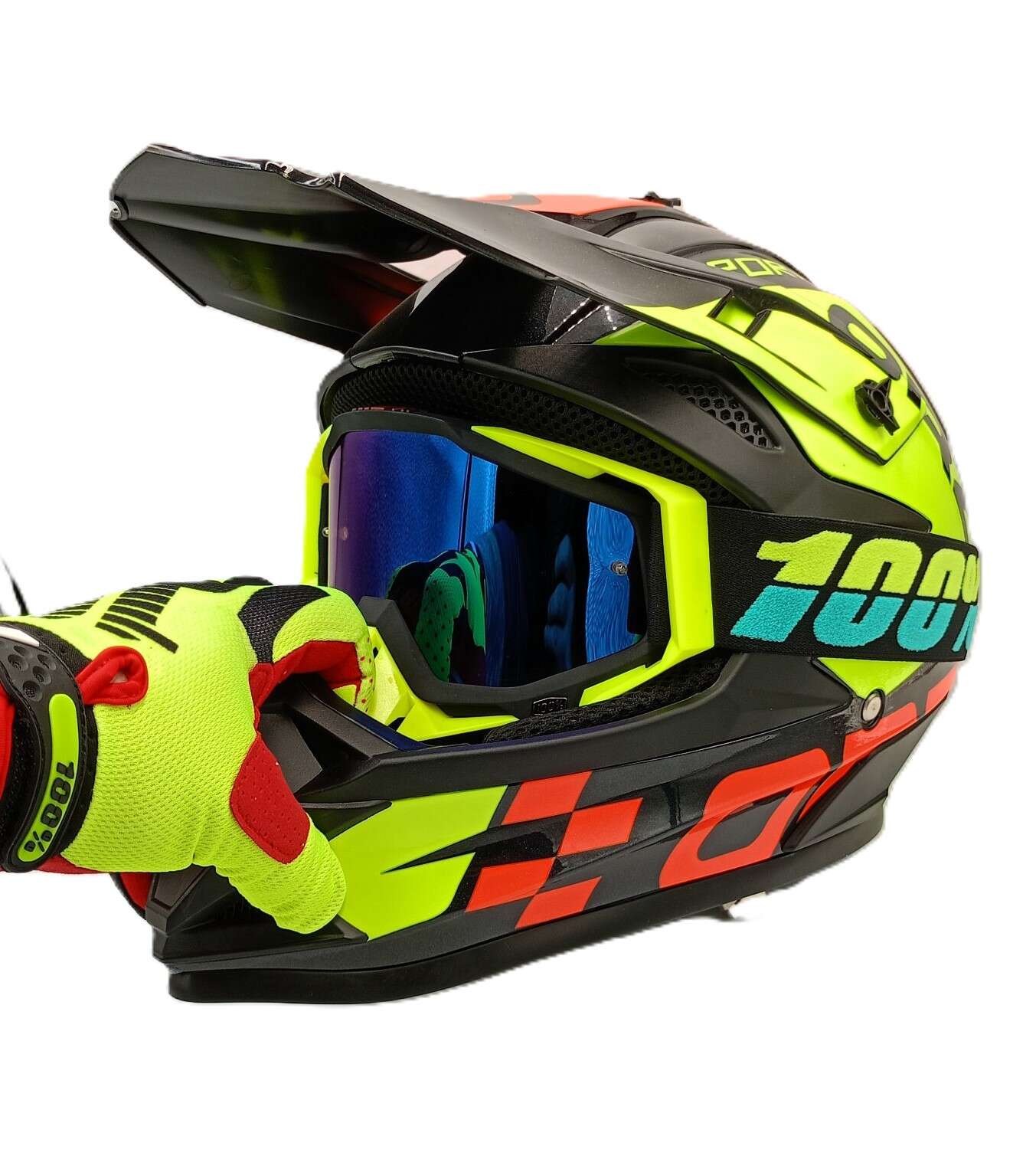 комплект крос атв каска очила и ръкавици