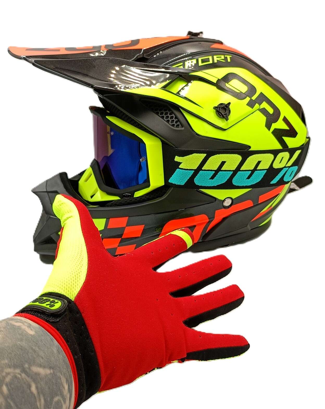 комплект крос атв каска очила и ръкавици