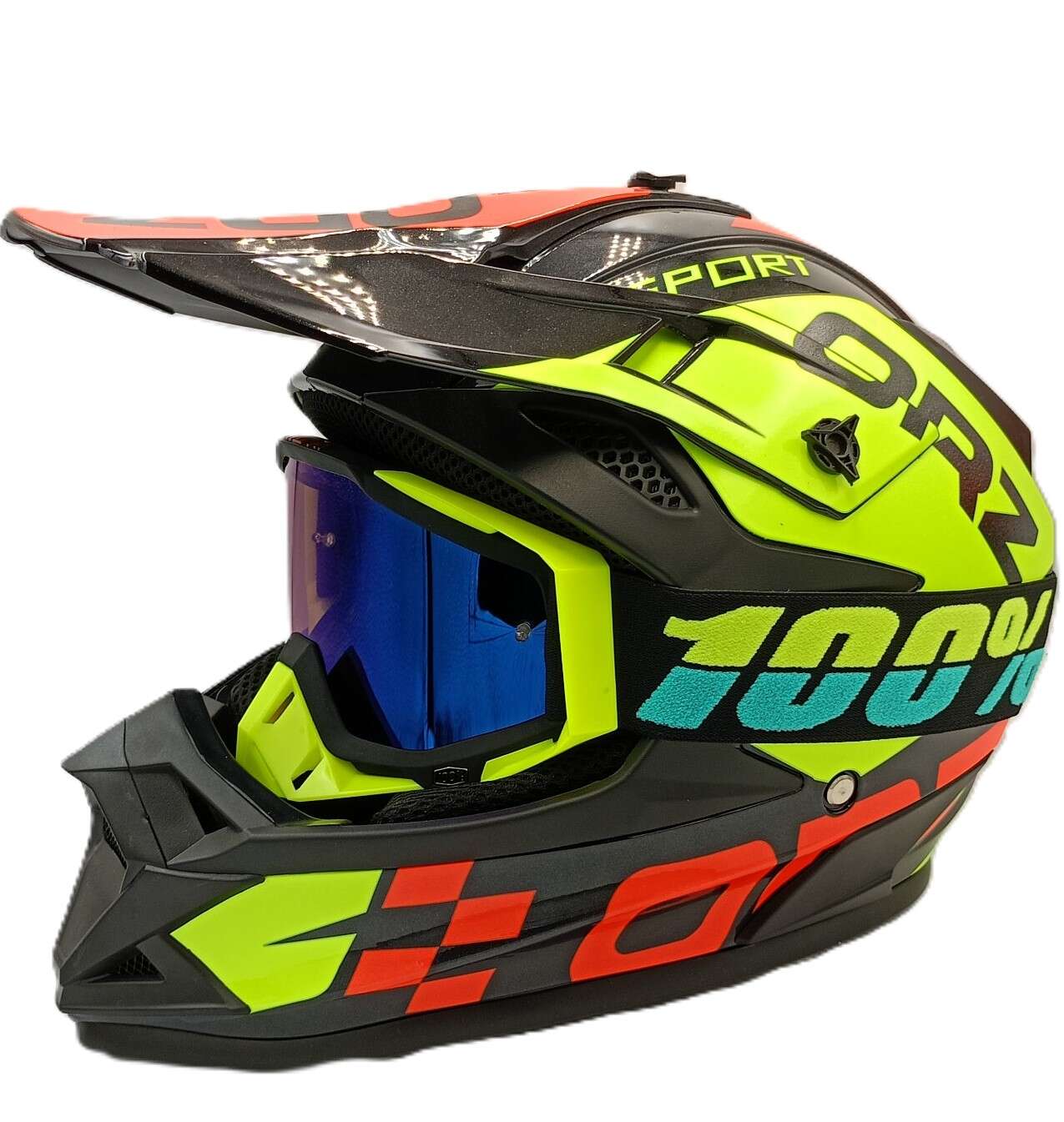 комплект крос атв каска очила и ръкавици