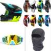 Комплект кросова каска очила ръкавици и боне