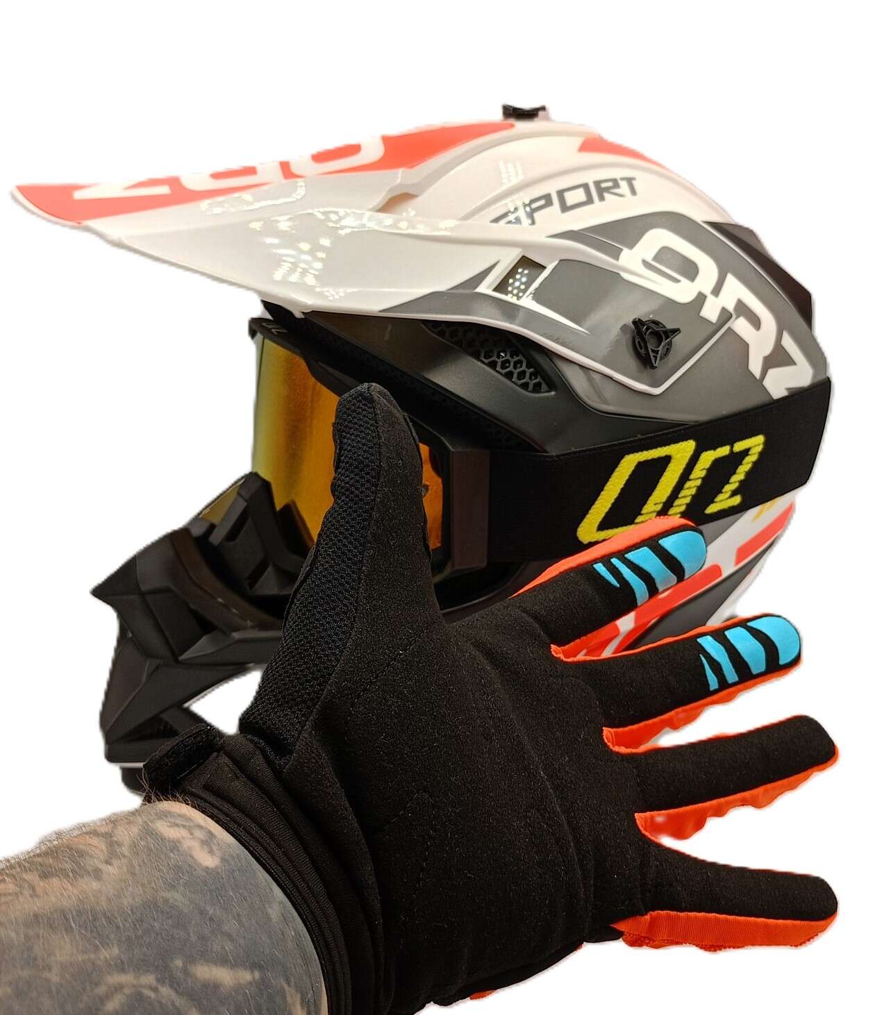 Комплект кросова каска очила и ръкавици - Image 7