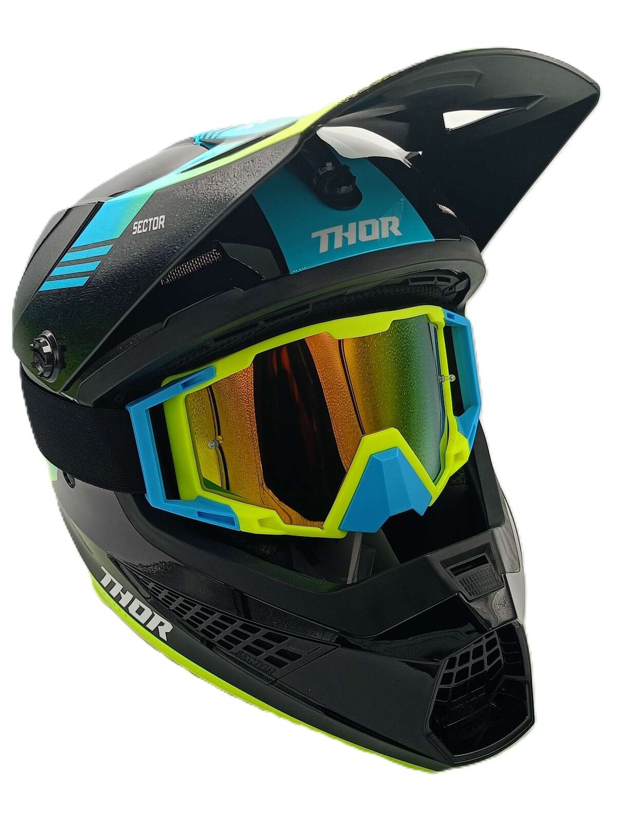 Комплект кросова каска очила ръкавици и боне - Image 5