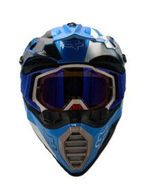 Детски комплект кросова каска и очила