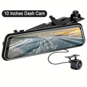 Видеорегистратор DVR 1080 FULL HD 9.66 инча Touch screen Огледало с две камери