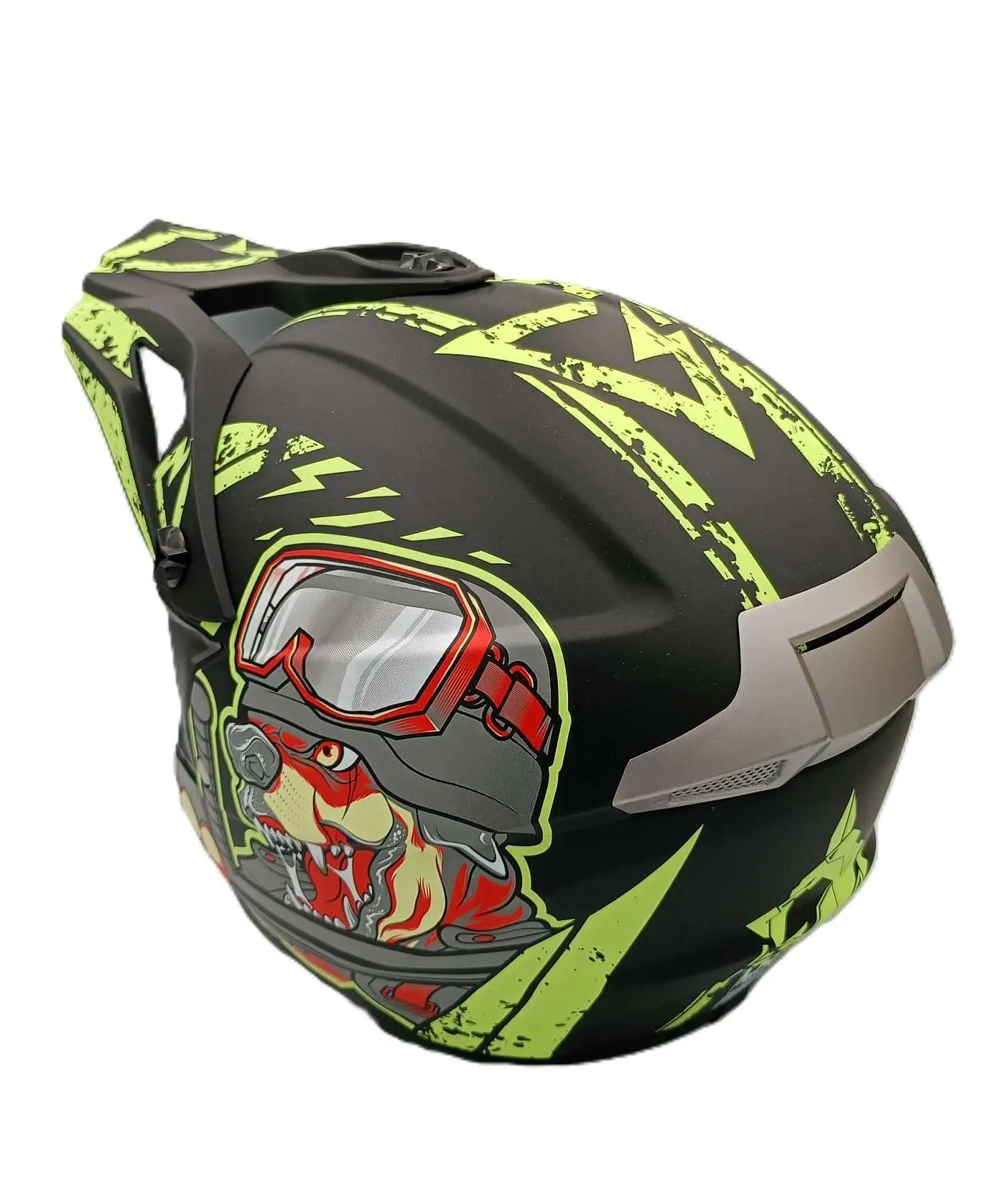 Детско юношески мото крос комплект каска очила ръкавици наколенки и налакътници 218199 - Image 8