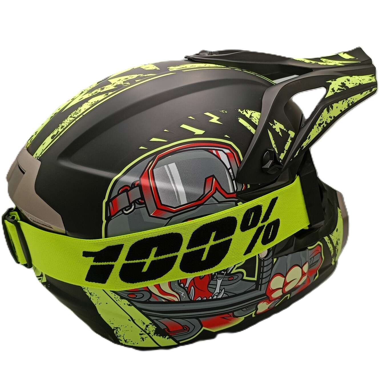 Детско юношески мото крос комплект каска очила ръкавици наколенки и налакътници 218199 - Image 13