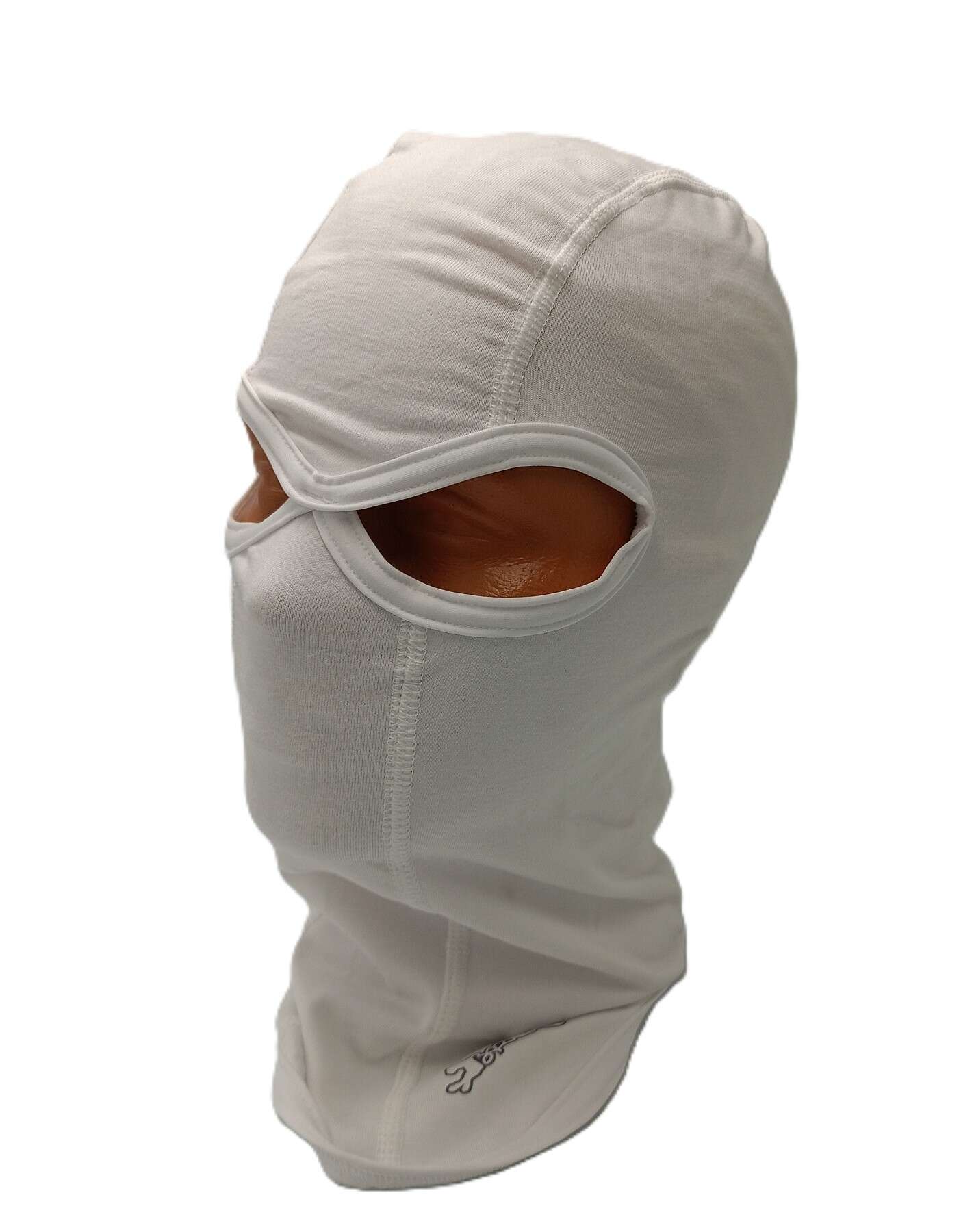 Мото боне маска бялo с две дупки