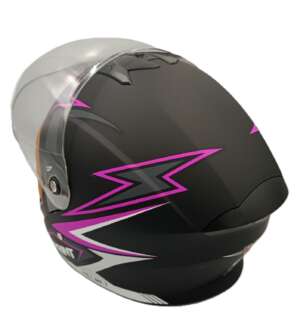 Каска за скутер отворена със вградени слънчеви очила 995599