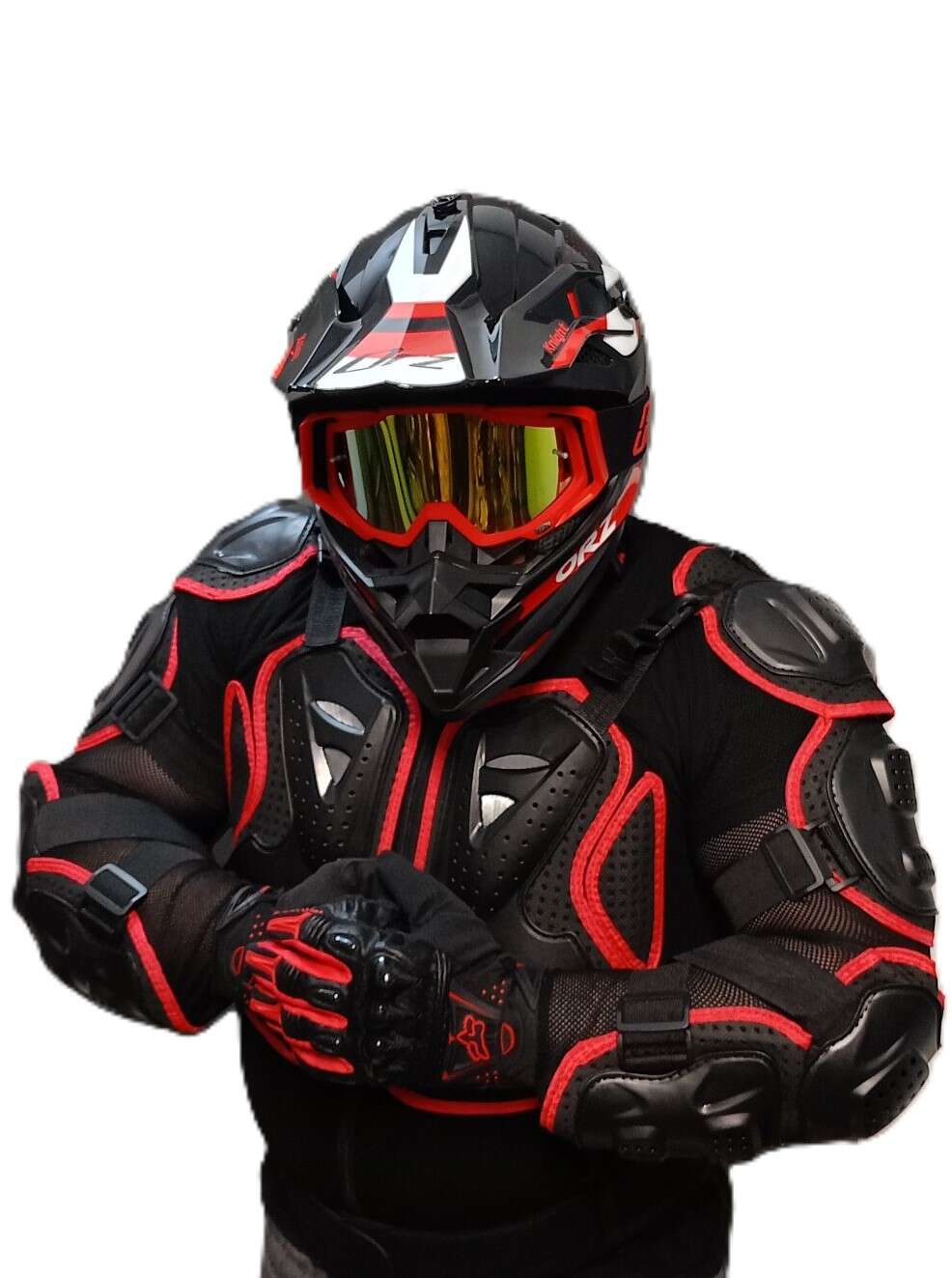 Комплект крос атв каска очила ризница и ръкавици 304199 - Image 7