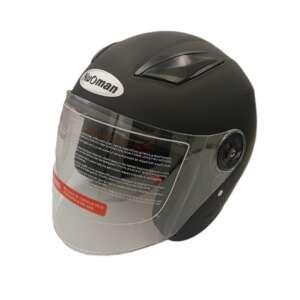 Отворена каска за скутер черен гланц 02022