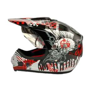 Кросова каска Tanked с визьор крос пънк