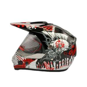 Кросова каска Tanked с визьор крос пънк