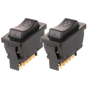 Комплект 2бр бутони за повдигане на автомобилни стъкла 5 пина 12V/24V 40x20x32мм