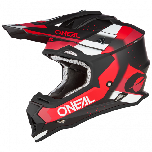 Мотокрос каска O'NEAL 2SERIES SPYDE V.23 BLACK/RED/WHITE